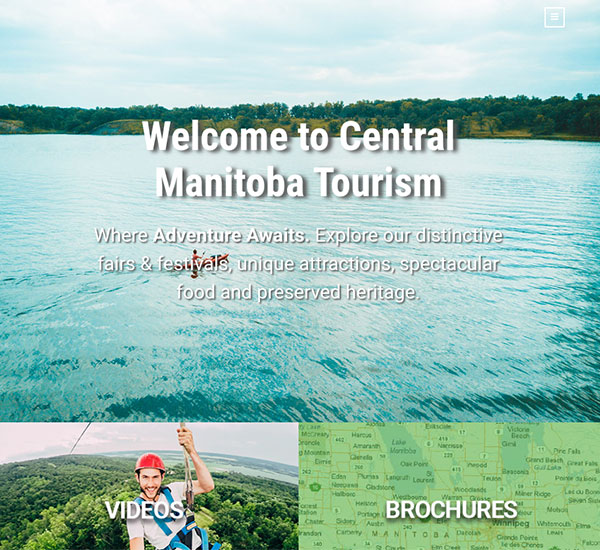 Central Manitoba Tourism website designed by 6P Marketing