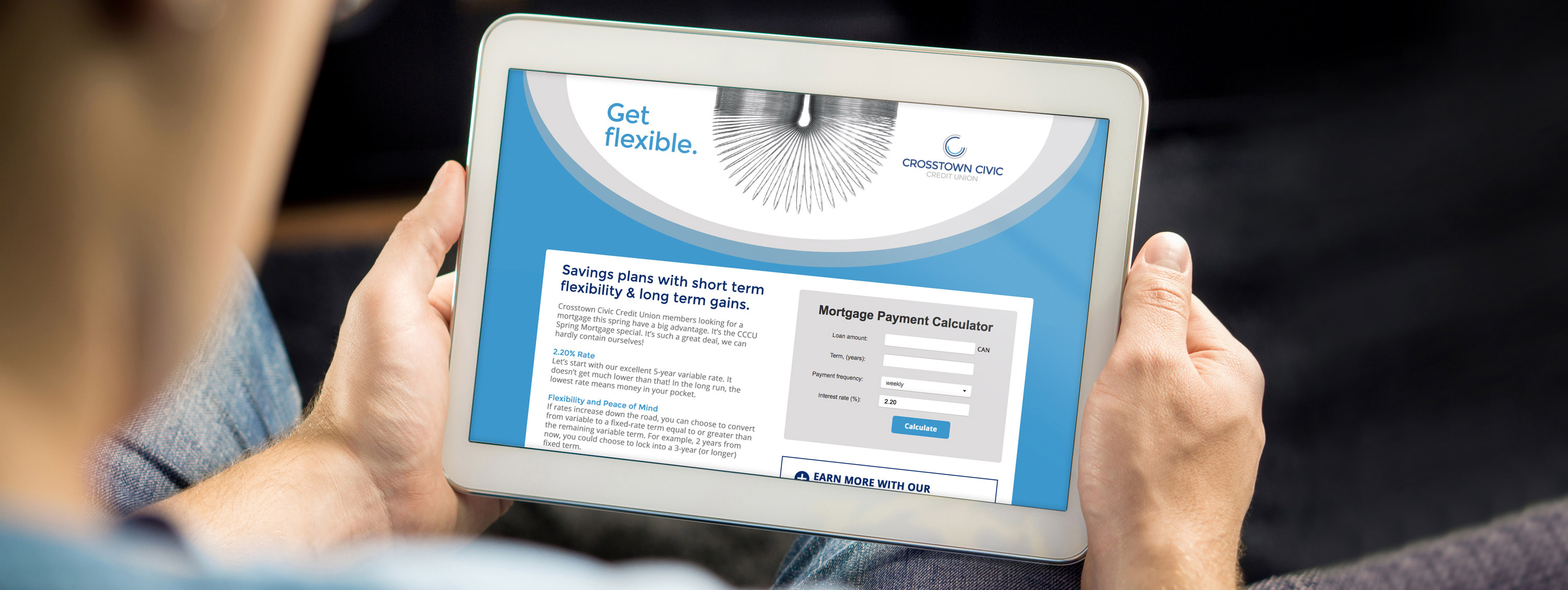 Crosstown Civic Credit Union online marketing campaign landing page designed by 6P Marketing