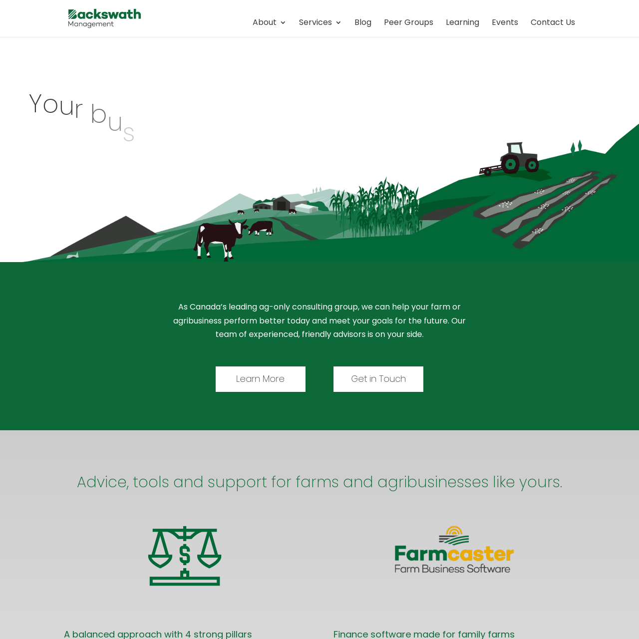 Backswath Management Inc website designed by 6P Marketing