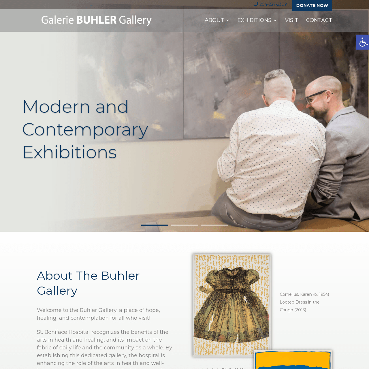 Buhler Gallery website designed by 6P Marketing