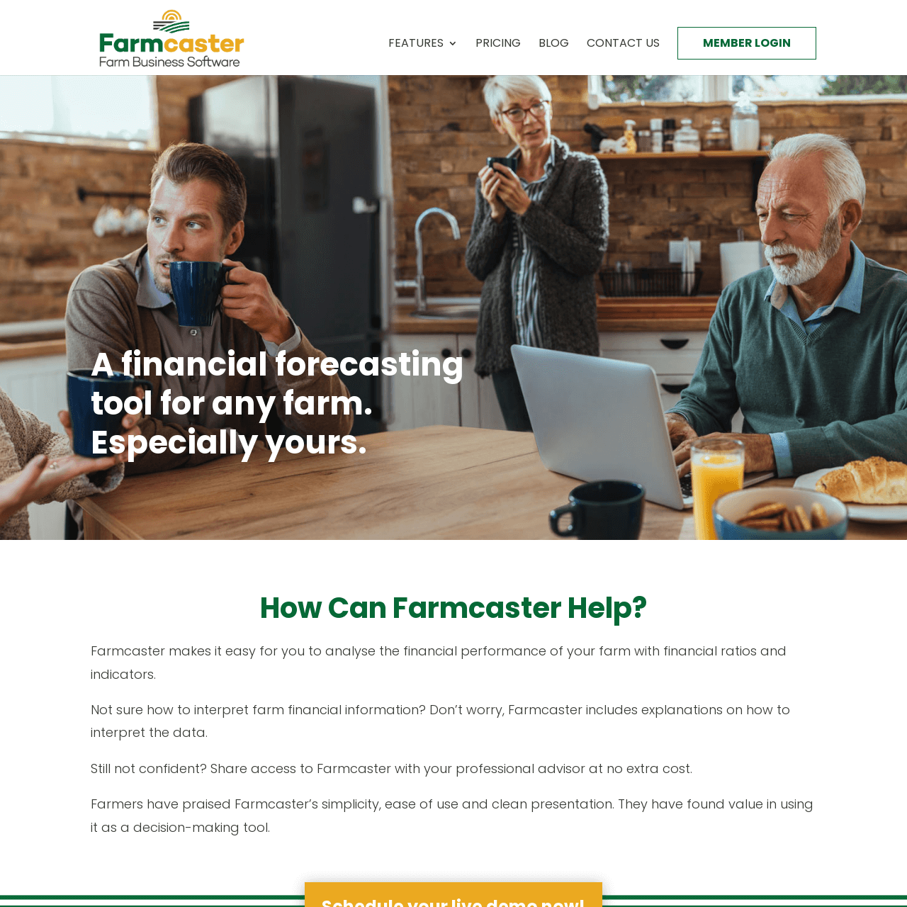 Farmcaster website designed by 6P Marketing