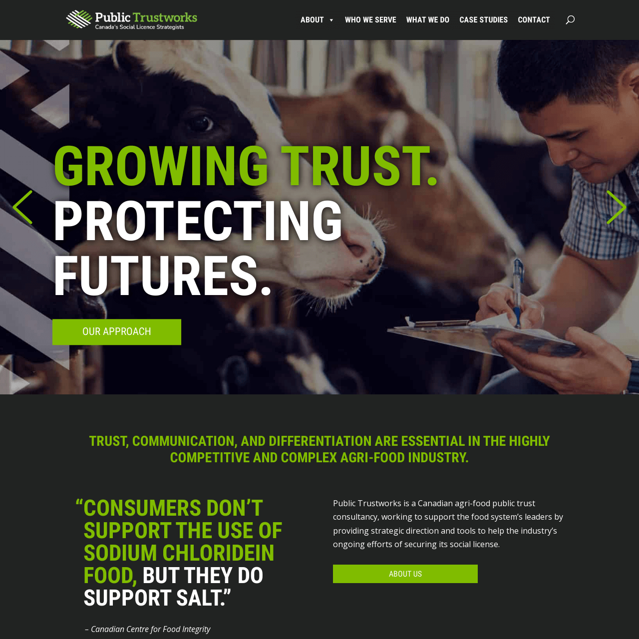 Public Trustworks website designed by 6P Marketing