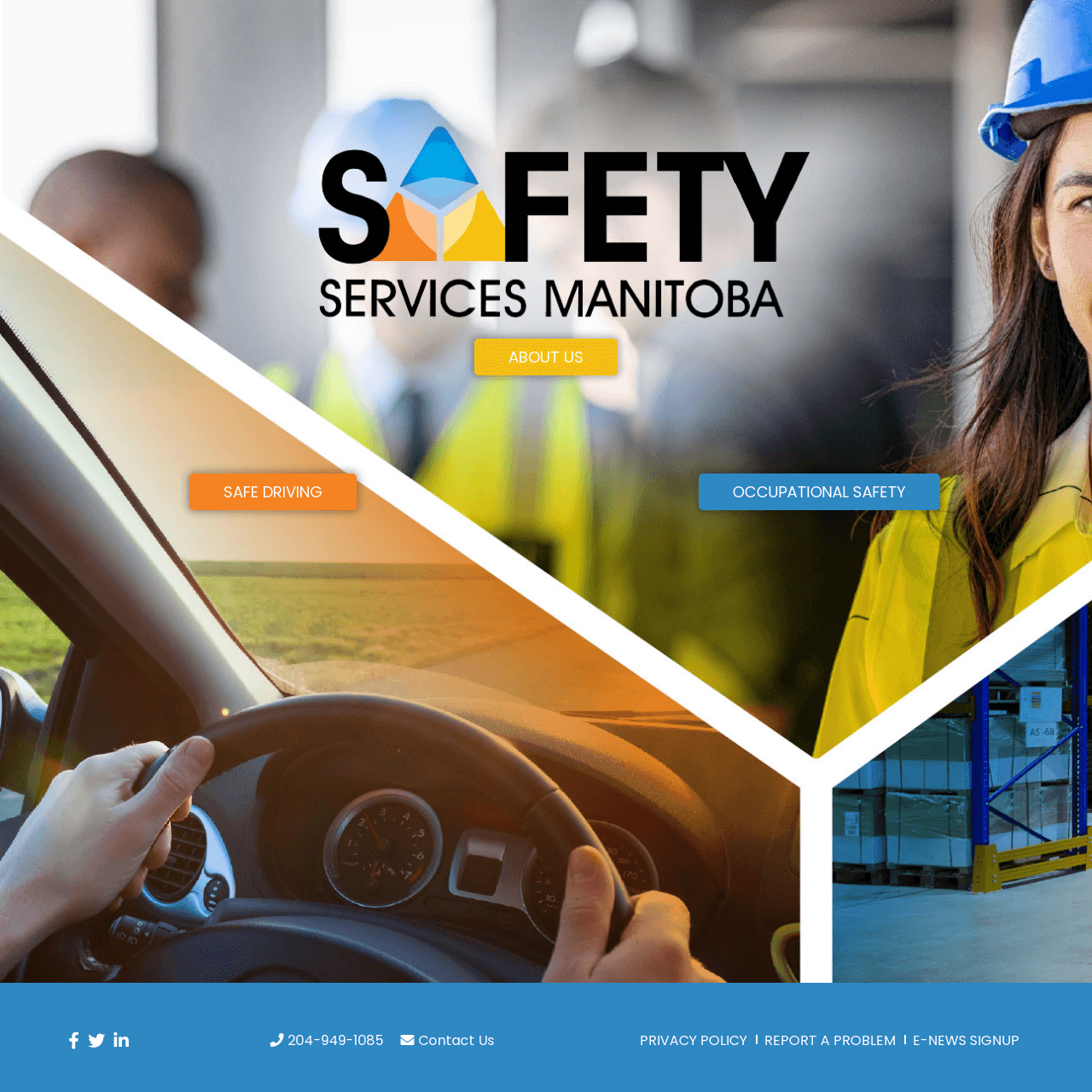 Safety Services MB website designed by 6P Marketing