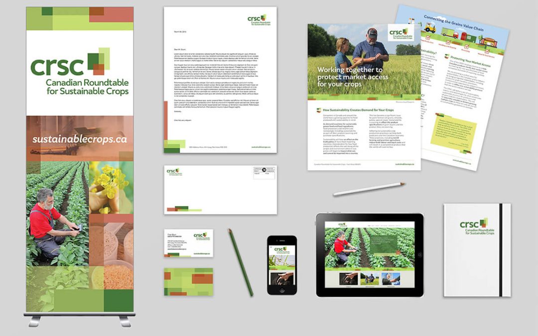 Brand Collateral for Canadian Roundtable for Sustainable Crops