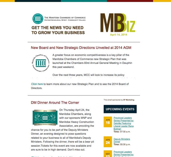 Email Newsletter for Mbiz
