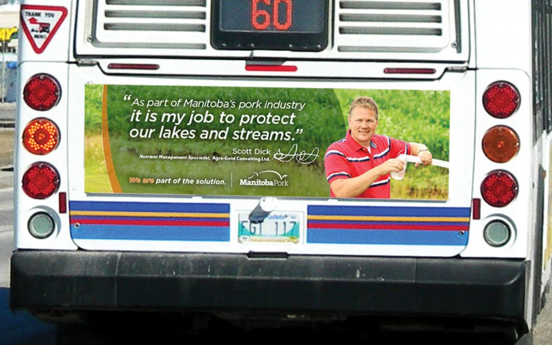 Transit Ad for Manitoba Pork Ad Campaign