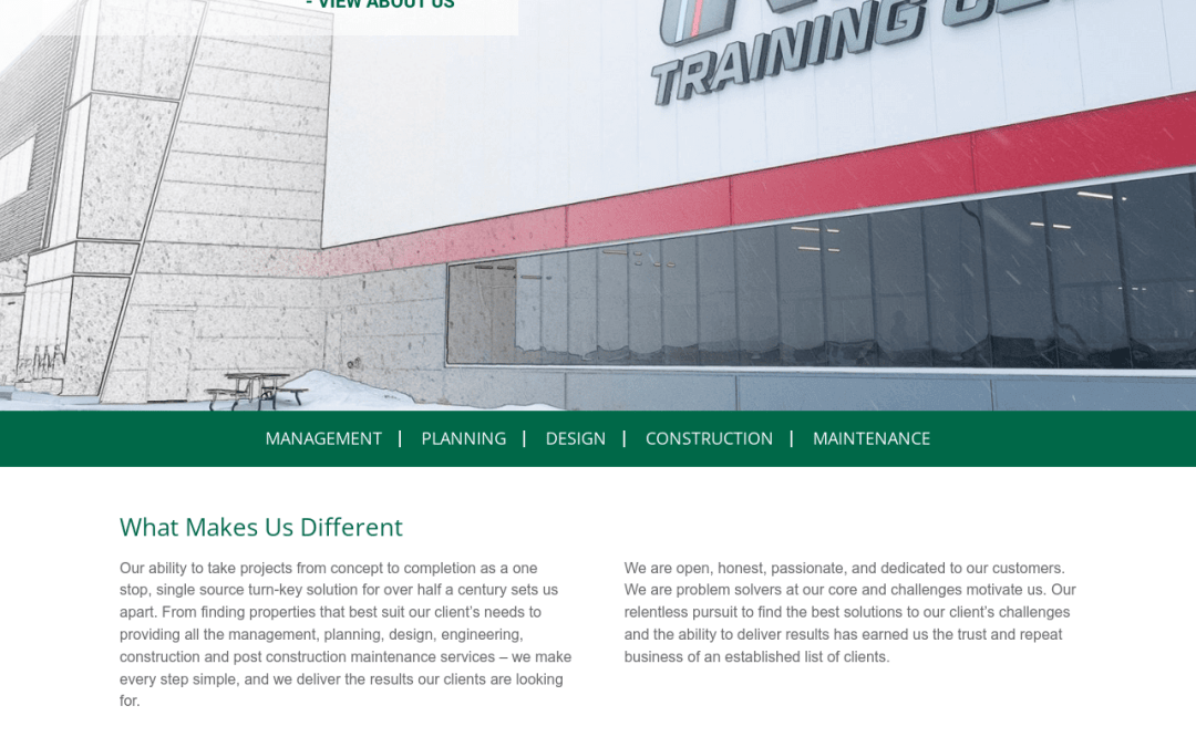 Website for Ernst Hansch Construction